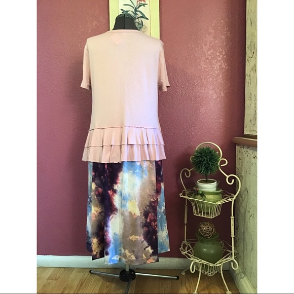 Dress, pink and tie -dye, handmade and unique 💐 - Picture 2 of 3